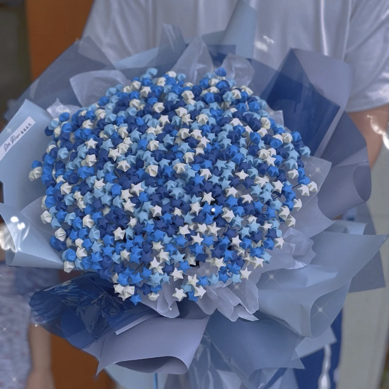 Star bouquet handmade bouquet diy material package origami star bouquet for girlfriend Douyin Xiaohongshu with the same style