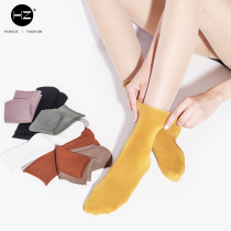 HZ stockings womens spring and autumn multi-color optional cotton socks womens Zhongbang comfortable cotton socks womens socks