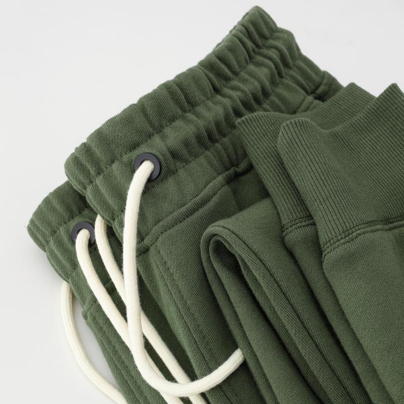 A Pair of Comfortable Sweatpants! Army Green 360g Heavyweight Olive Green Loose-Fitting New Sports Casual Pants for Men and Women