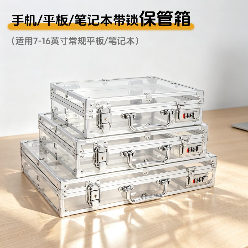 Transparent Visible Mobile Phone, Tablet, Laptop Storage Box, Suitcase with Lock, Children's Self-Discipline Box, iPad Storage Box Transparent Visible Mobile Phone, Tablet, Laptop Storage Box, Suitcase with Lock, Children's Self-Discipline Box, iPad Storage Box
