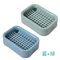 Мыло, синяя зеленая мыльница, увеличенная толщина, 2 шт