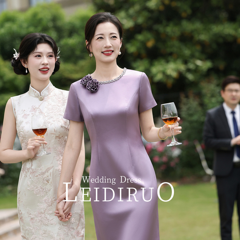 Leti Ruo's "Royal Garden Spring" Elegant Wedding Banquet Dress for Mother-In-Law, High-End Wedding Attire for Mothers, 2026 New Style for Petite Figures Leti Ruo's "Royal Garden Spring" Elegant Wedding Banquet Dress for Mother-In-Law, High-End Wedding Attire for Mothers, 2026 New Style for Petite Figures