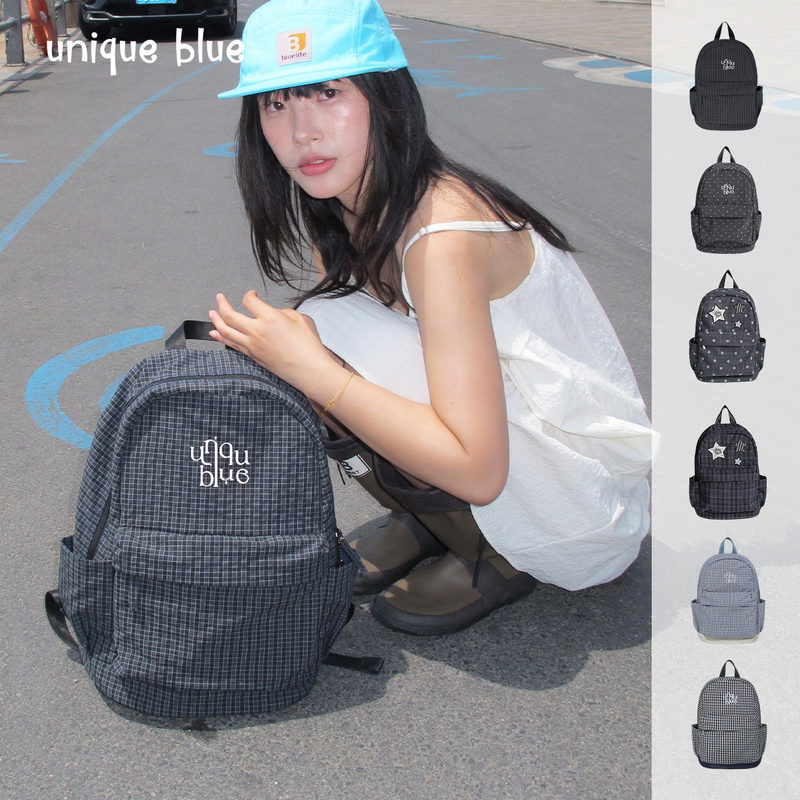 Unique Blue Korean-Style Embroidered Large-Capacity Backpack College Student School Bag Commuter Lightweight Travel Backpack for Women Unique Blue Korean-Style Embroidered Large-Capacity Backpack College Student School Bag Commuter Lightweight Travel Backpack for Women