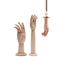 Clothing store window display solid wood hand model props ring jewelry set hanging prosthetic hand model hanging bag display stand