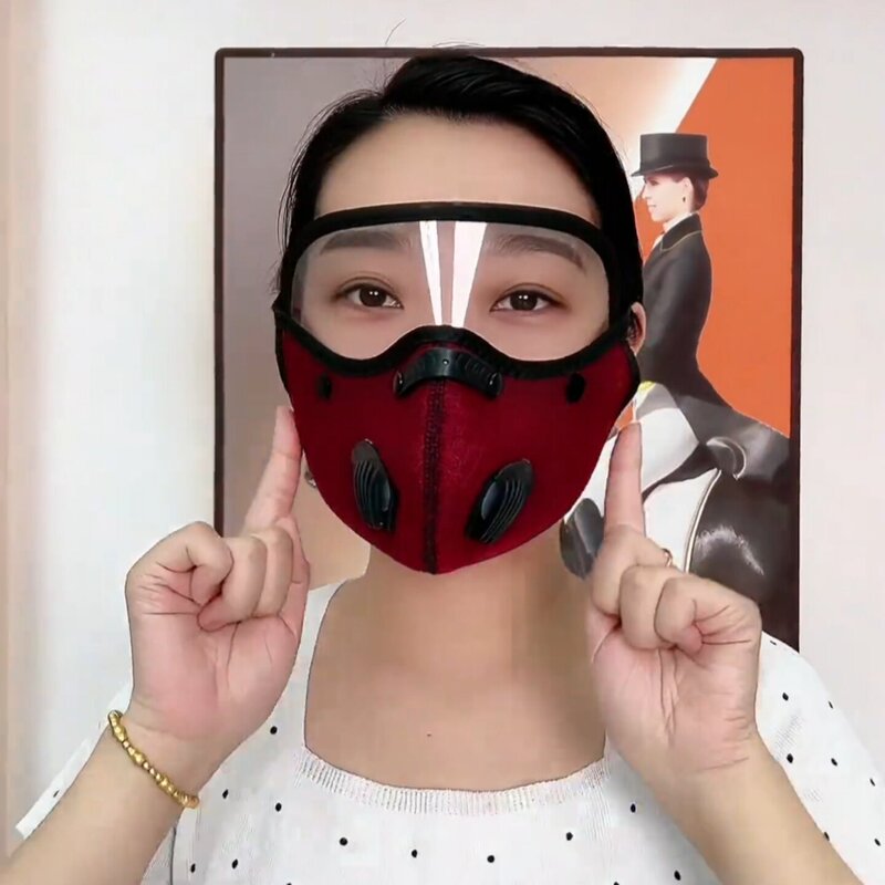 Dust-Proof Heavy-Duty Dust Mask, Full-Face Sun Protection Mask for Cycling, Spraying, Mowing, Windproof Filter Mask