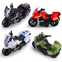 Inertial and fall-resistant childrens boys and girls toy car police car fire special police can open the door motorcycle car model
