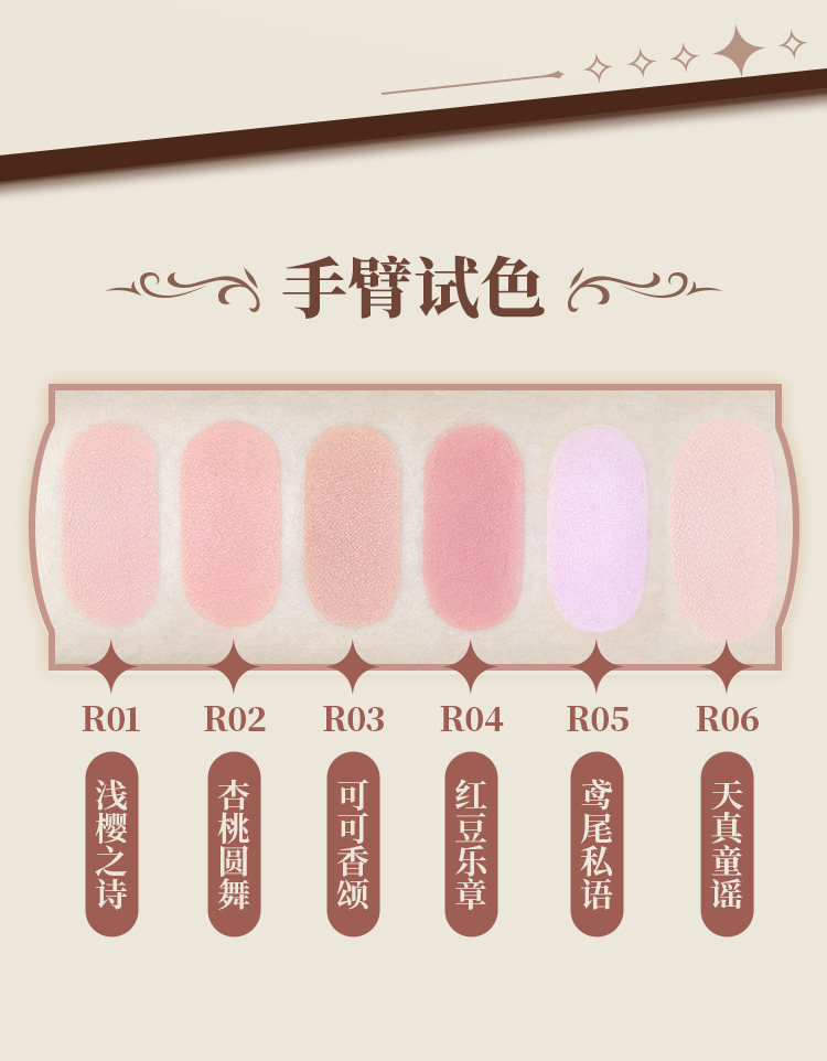 【中国直邮】 醉时光 怀表腮红 可爱物语奇镜茶会兔兔哑光修容R06天真童谣(BABY奶油粉)*1件