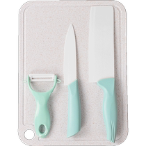 Baby food supplement knife set baby-specific ceramic food supplement scissors kitchen household chopping board food supplement tool set