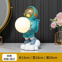 Астронавт держит мяч, лампа-синяя