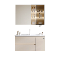 Gujia Home Modern Simple Bathroom Cabinet Combination Ceramic Integrated Basin Bathroom Washstand Makeup Washbasin Cabinet