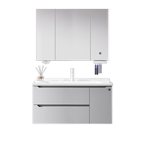 Gujia Home New Smart Bathroom Cabinet Combination Ceramic Integrated Washbasin Bathroom Beauty Cabinet Washing Table