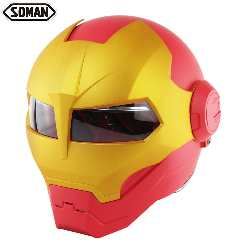 Soman iron man helmet fashion personality electric car uncovered helmet helmet for men and women four seasons universal SM515