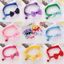 Butterfly Knots Cat Neckline Cute Teddy Small Dog Young Dog Collar Dog Neckline Pet Dog Bell Cat Necklace