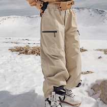Coolunya ski pants womens snowboard waterproof winter outdoor sports warm workwear loose ski suit pants double board