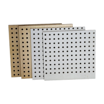 Wooden perforated ceramic aluminum sound-absorbing panels wall decoration ceiling kindergarten ktv piano room punched wooden sound insulation panels