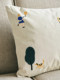 Danés Ferm Living cojín con diseño de pájaro bordado, funda de almohada de algodón orgánico, diseño de nicho, sofá para habitación de niños