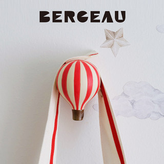 Berceau Hook Cabinet Door Handle Creative Resin No-Drill Cute Entryway Children's Room Decoration Hot Air Balloon