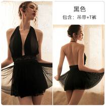 Summer Underwear Sleepwear Dress Feminine Soft Dew Hot Seductive Passion Suit Super Small Chest Free Off Bed Teasing
