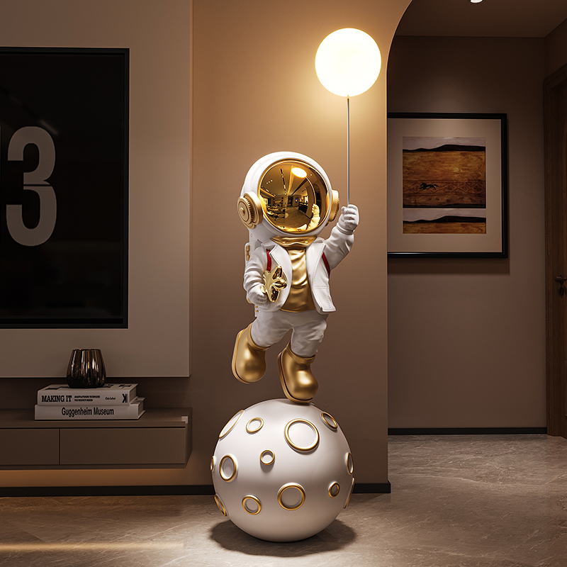 Large Astronaut Figurine for Living Room Decoration, Floor-Standing Ornament Next to the Tv Cabinet, Suitable for Housewarming, High-End and Elegant Large Astronaut Figurine for Living Room Decoration, Floor-Standing Ornament Next to the Tv Cabinet, Suitable for Housewarming, High-End and Elegant