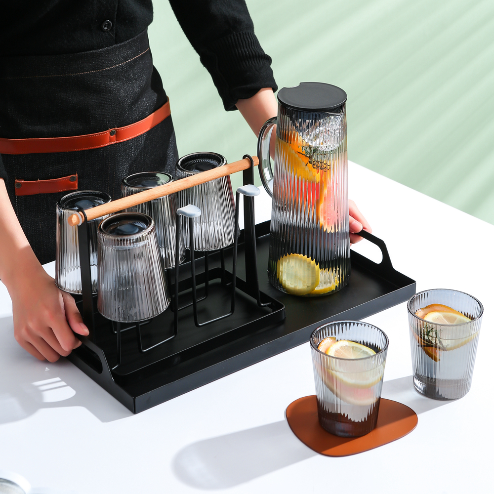 Japanese-style glass water cup living room home drinking cup light luxury tea cup tea set home hospitality cup water set