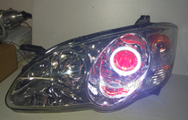  BYD F3 headlight assembly modified sea 5 dual-light xenon lamp lens angel devil eye LED two-color daytime running light