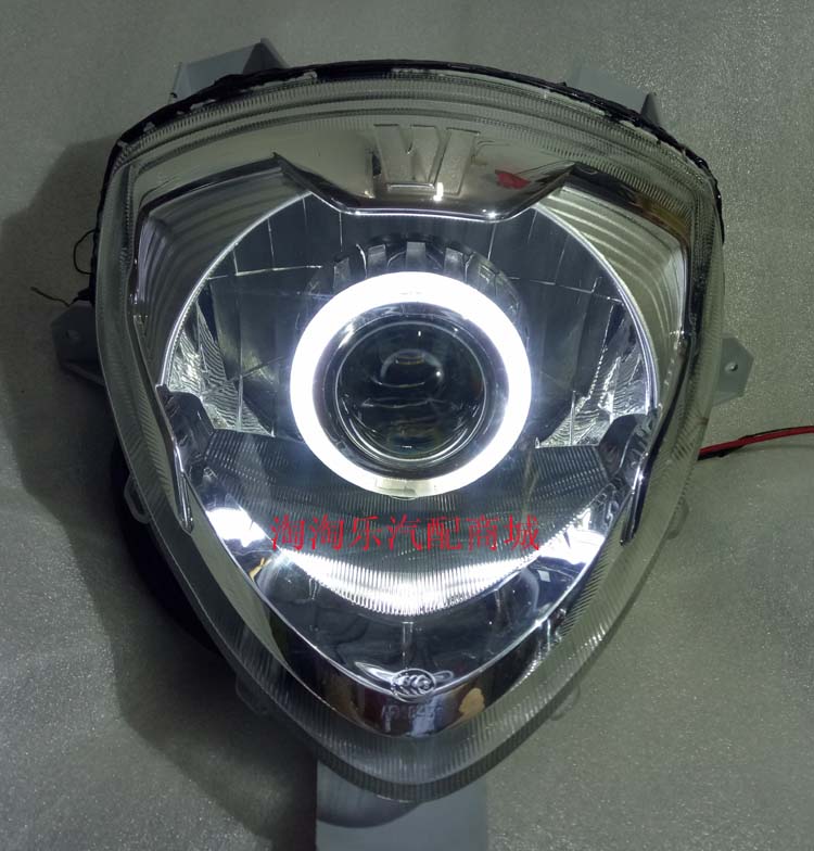 Yuzhu HJ125T lắp ráp đèn pha xe máy Xenon ống kính thiên thần mắt quỷ - Đèn HID xe máy đèn pha xe máy siêu sáng