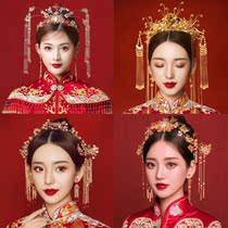 Bridal Show and Accessories Walk to the Atmosphere Janes Canopy Show and Costume Wedding Chinese Luxurious face with a small round face