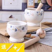 Kitchen Pressed Garlic Puree for home mashing garlic Ceramics Garlic Mortar Subgrinding Machine Mashing Machine Mashed Garlic Manual Garlic Clay