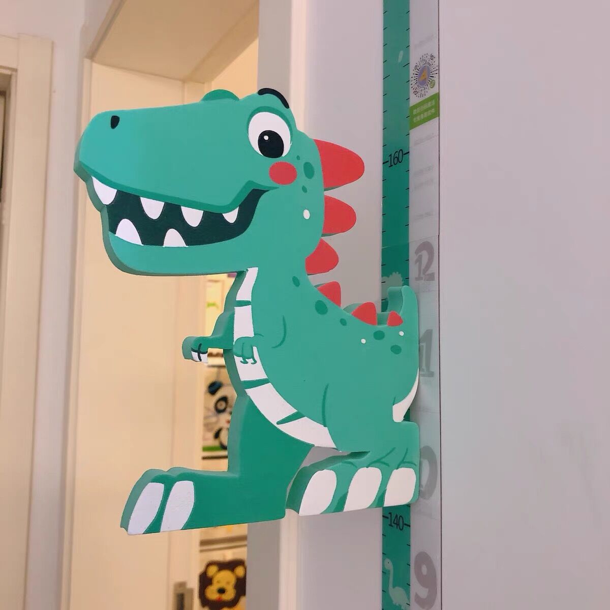 Dinosaur Children Height Wall Stickers Cartoon Measuring Instruments Baby Can Record 3D Stereo Little Boy Room Volume Height Ruler