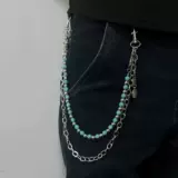 Штаны подходит для мужчин и женщин в стиле хип-хоп, аксессуар, браслет из бисера ручной работы, джинсы, в стиле панк