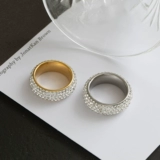 Брендовое небольшое дизайнерское модное кольцо из нержавеющей стали в стиле хип-хоп, европейский стиль, инкрустировано бриллиантами, на указательный палец