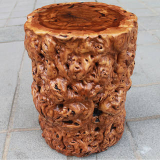 Root carved jujube wood pier log tree stump stool tree root wood pier household tree stump solid wood tree stump wood round pier stool