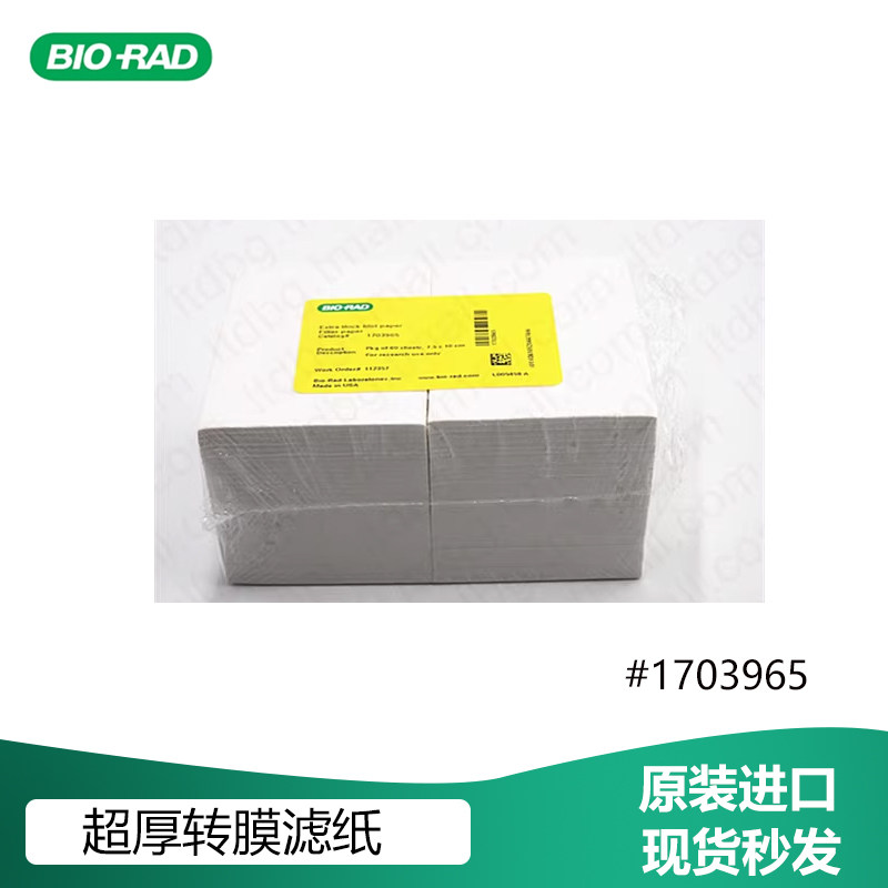 伯乐超厚滤纸1703965转膜滤纸2.45mm厚60张湿转滤纸1703932
