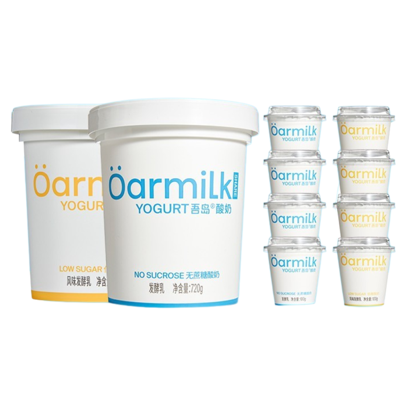 Oarmilk吾岛酸奶无蔗糖低糖720g100g低温酸奶