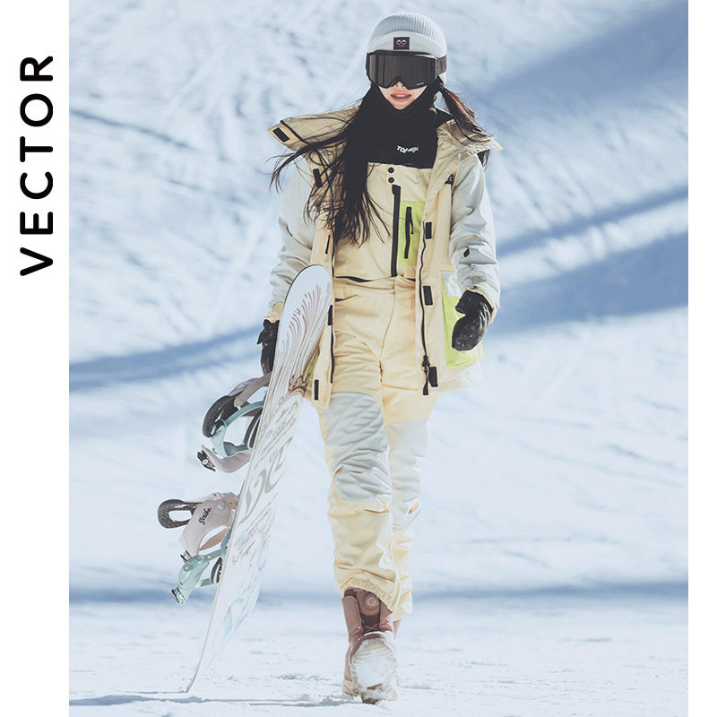 VECTOR winter 2022 new thickened ski suit suit veneer waterproof warm men's and women's ski suit ski pants
