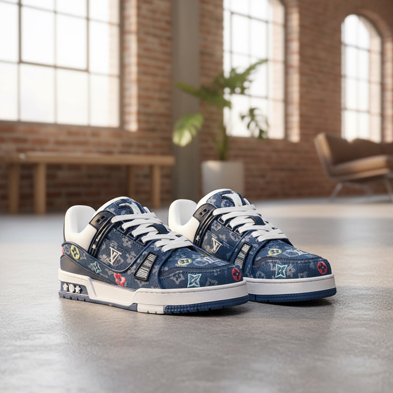 Hong Kong Luxury Brand Spring/Summer Men's and Women's European and American Style High-End Phuian Brand Replica Breathable Height-Increasing Thick-Soled Canvas Sneakers