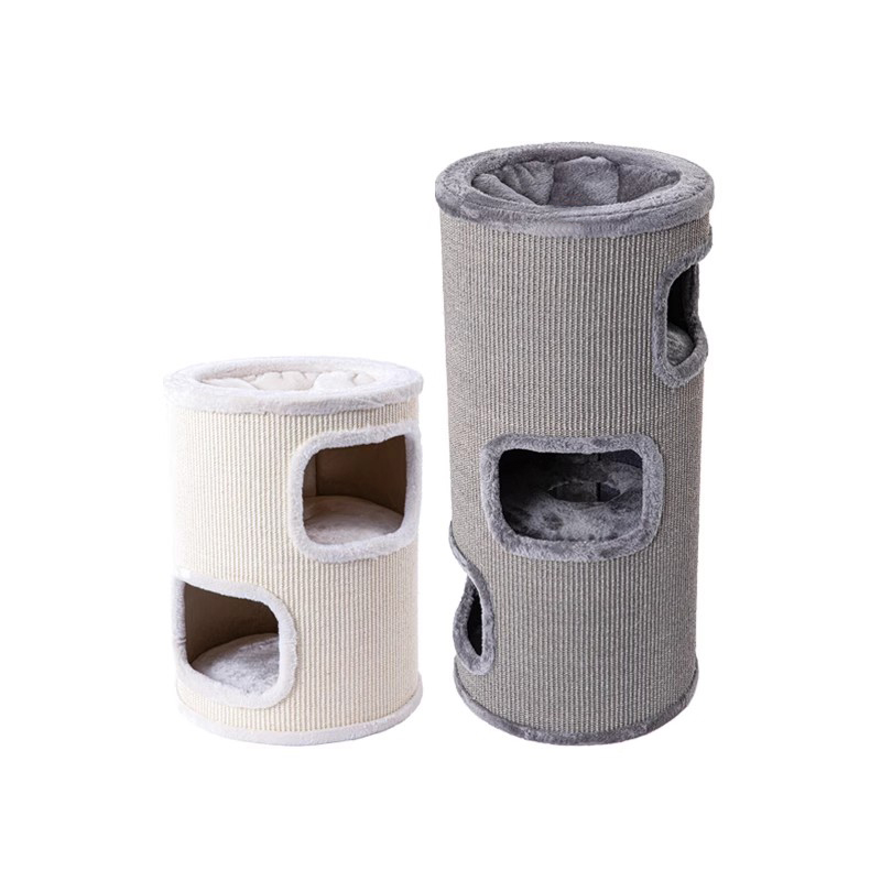 Humming Sword Hemp Barrel Cat Climbing Cat Cowl Cat Tree Integrated Multilayer Multi-Cat Intercommunicating Winter Warm Barrel 180393-Taobao