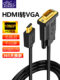 Cable hdmi a vga cable dvi a hdmi de alta definición conversión de pantalla dual cable de monitor externo para ordenador portátil