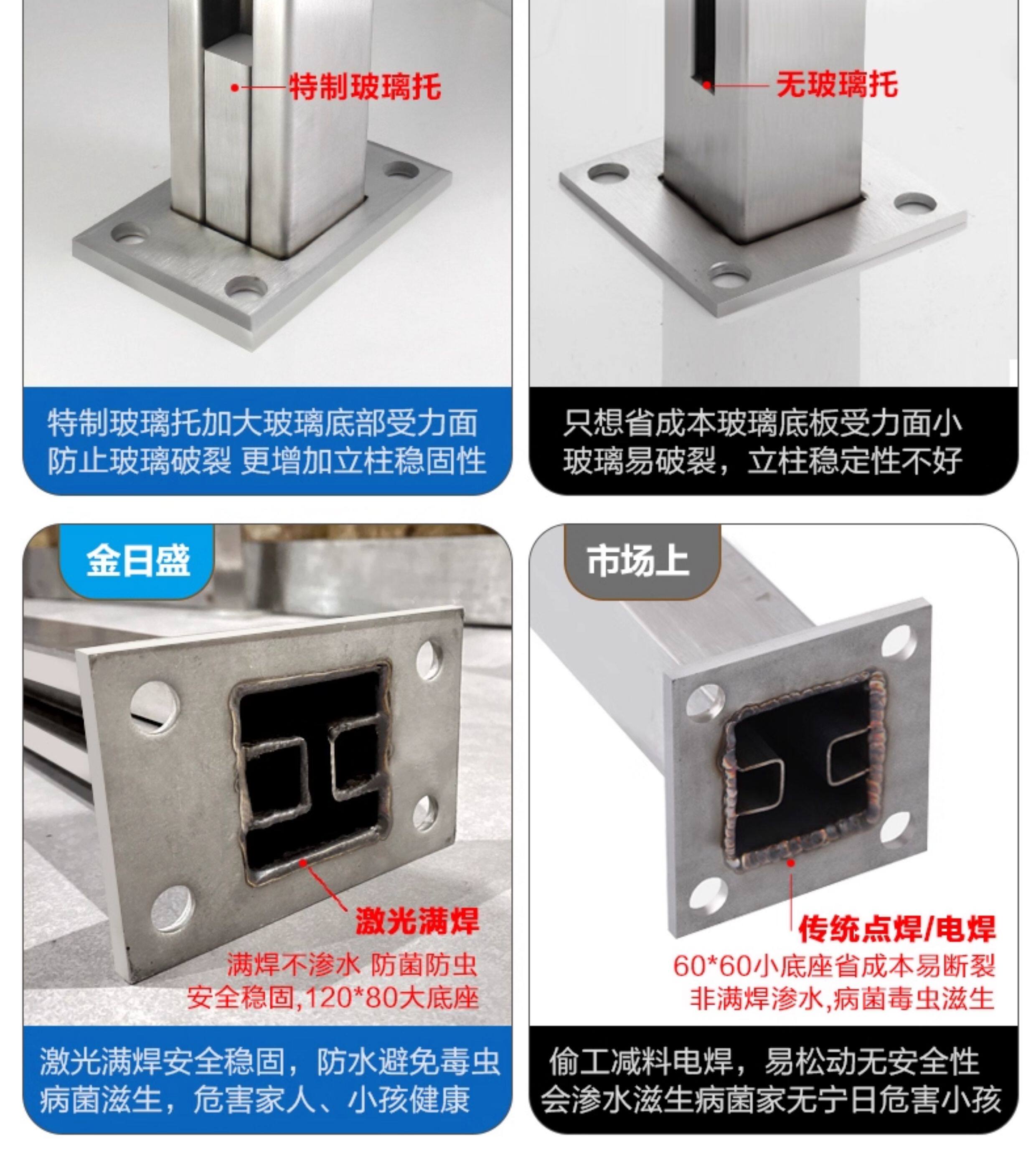 Лестничные перила 楼梯扶手护栏 玻璃扶手栏杆不锈钢阳台护栏室外现代简约u型槽栏杆 Fsjrs