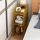 Ultra-Narrow Bedside Table, Simple Bedside Storage Rack for Narrow Gaps, Alternative to Iron Art Ultra-Narrow Mini Side Table for Small Bedrooms