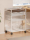 Printer Storage Rack, Movable Multi-Layer Storage Shelf, Office Under-Desk Floor-Standing Storage Cabinet, File Organizer Rack