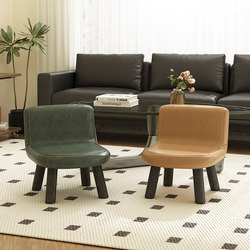Sofa Small Stool, Home-Use Small Chair with Backrest, Living Room Coffee Table Low Stool, Children's Chair, Soft-Covered Shoe-Changing Stool, Sofa Stool