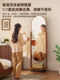 Perforated Board Dressing Mirror, Integrated Movable Full-Length Mirror, Floor-Standing Mirror, Home Use Clothes Rack Mirror, Rotatable Fitting Mirror
