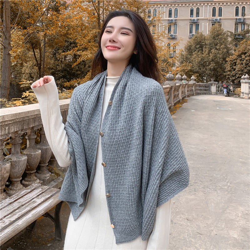 Shawl Spring Autumn Season External Lap Knit Wool Thread 100 Hitch Decoration Fall air conditioning Room Shoulder False Collar Guard Neck Scarves -