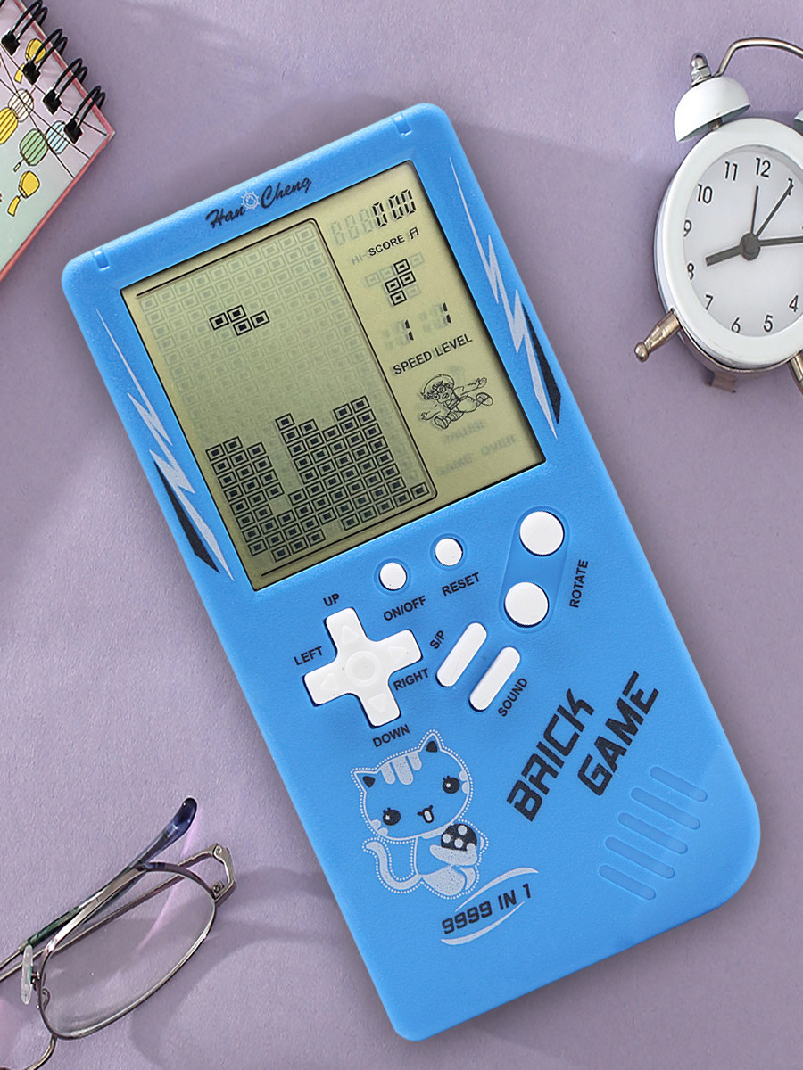 2025 New Classic Large-Screen Authentic Tetris Game Console Handheld Extra-Large Old-Fashioned Childhood Nostalgic Retro Elementary School Intelligence Development Toy Snake Game Portable Rechargeable Handheld Console
