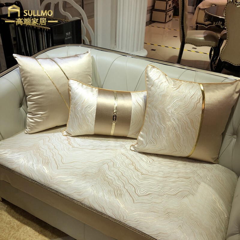 Sofa cushion light extravagant Four Seasons universal Nordic modern minimalist Anti-slip high-end cloth Art New Chinese cushion cover