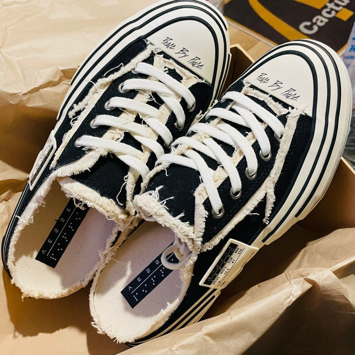 Semi-towing beggar shoes male Wu Jianhao official website with high version heightening thick bottom sail cloth shoe vulcanised shoe tide