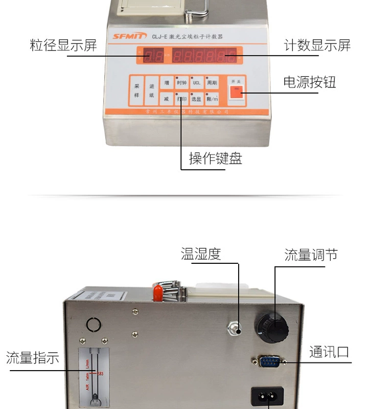 Máy đếm hạt bụi cầm tay máy dò chất lượng không khí nồng độ hạt bụi trong phòng sạch xưởng không bụi