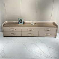 Italian light luxury TV cabinet villa living room bedroom American floor cabinet post-modern minimalist luxury solid wood paint furniture