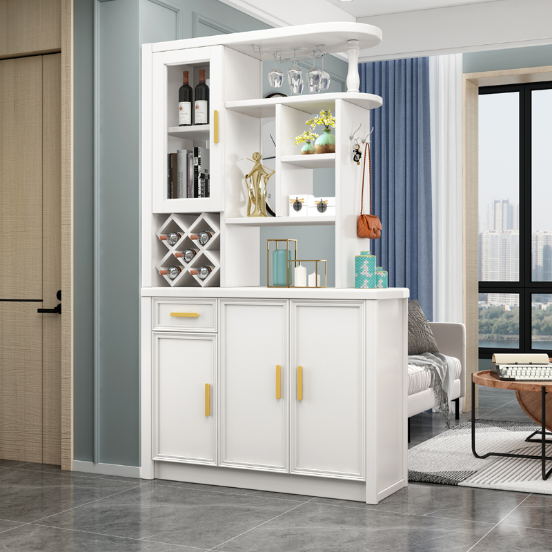 Modern minimalist solid wood living room partition cabinet wine cabinet two-sided Xuanguan shoe cabinet integrated by wall into the family screen room cabinet-Taobao